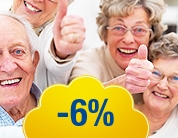 Пенсионерам скидка 6%